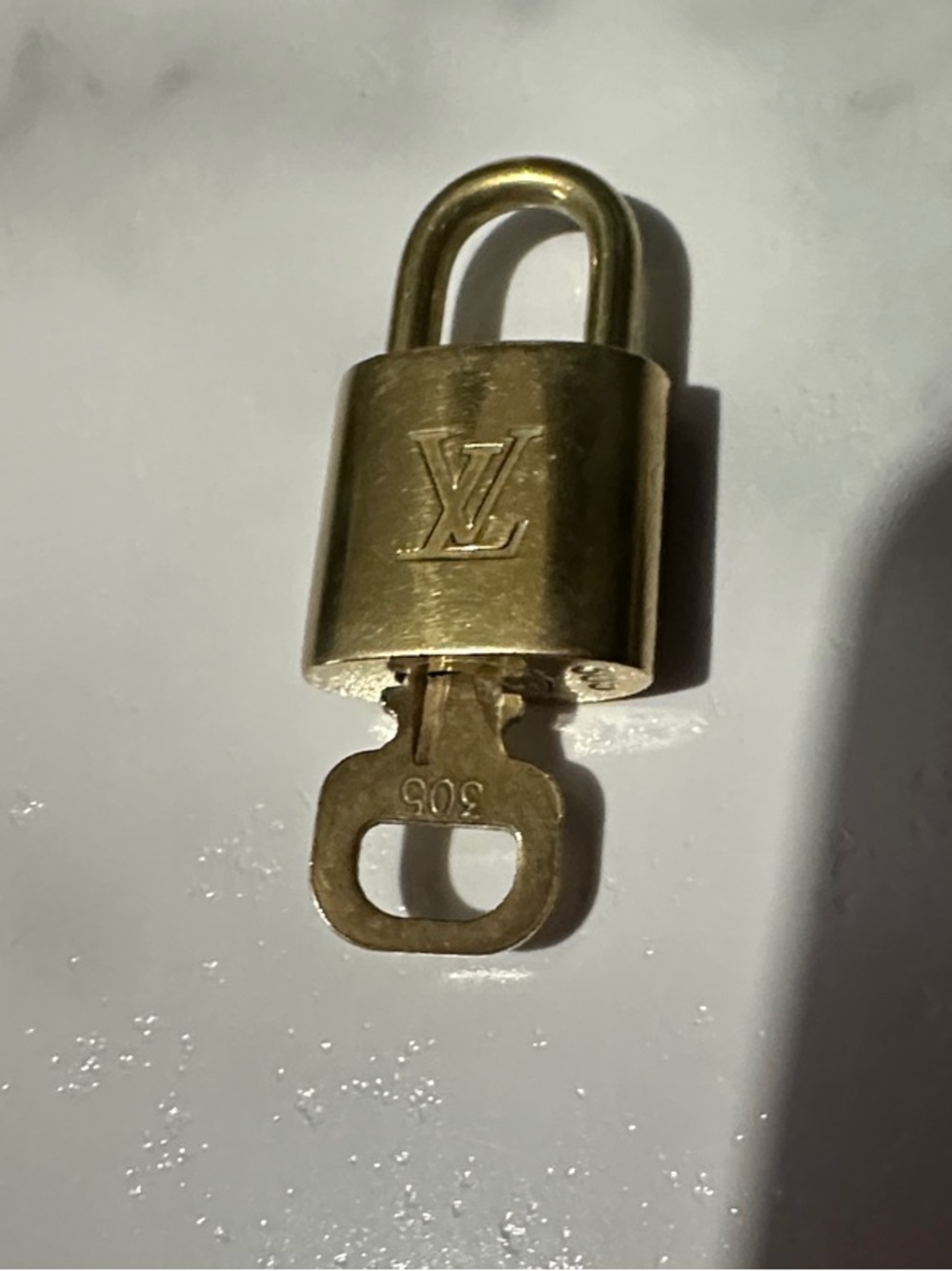Louis Vuitton Gold-Tone Padlock with Key-305